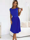numoco Kurzärmeliges Kleid mit Falten - blau Numoco LILA