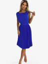 numoco Kurzärmeliges Kleid mit Falten - blau Numoco LILA