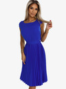 numoco Kurzärmeliges Kleid mit Falten - blau Numoco LILA