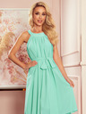 numoco Chiffonkleid mit Bindeband - Mint Numoco ALIZEE