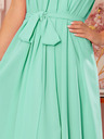 numoco Chiffonkleid mit Bindeband - Mint Numoco ALIZEE