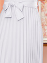 numoco Plissiertes kurzärmeliges Kleid - Grau Numoco LILA