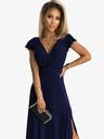 numoco Langes Glitzerkleid mit Ausschnitt - dunkelblau Numoco CRYSTAL