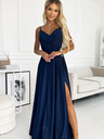 numoco Elegantes trägerloses Maxikleid - dunkelblau mit Glitzer Numoco CHIARA