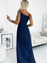 numoco Elegantes trägerloses Maxikleid - dunkelblau mit Glitzer Numoco CHIARA