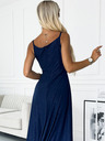 numoco Elegantes trägerloses Maxikleid - dunkelblau mit Glitzer Numoco CHIARA