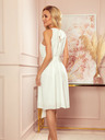 numoco Chiffonkleid mit Krawatte - ECRU Numoco ALIZEE