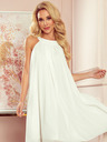 numoco Chiffonkleid mit Krawatte - ECRU Numoco ALIZEE