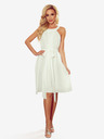 numoco Chiffonkleid mit Krawatte - ECRU Numoco ALIZEE