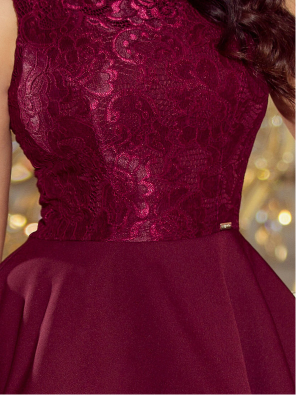 numoco Kleid mit Spitze - burgunderrot Numoco LAURA