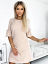 numoco Trapezkleid mit Schleife - beige Numoco NEVA