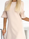 numoco Trapezkleid mit Schleife - beige Numoco NEVA