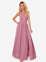 numoco Langes Kleid mit Ausschnitt und Schleife - puderrosa mit Glitzer Numoco JUSTINE