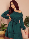 numoco Kleid mit Rüschen - grün Numoco DAISY
