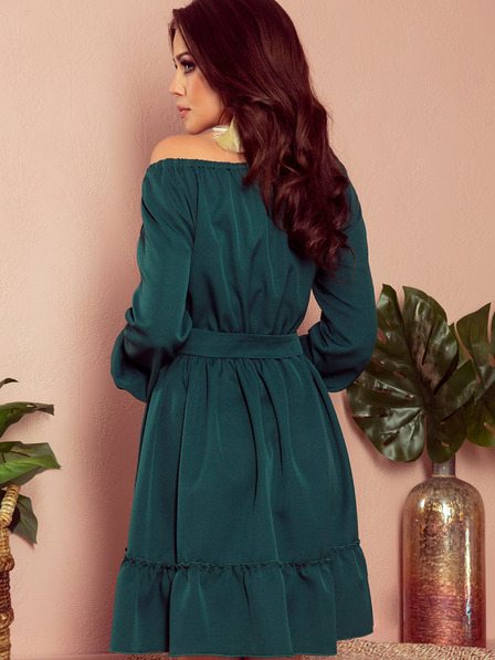 numoco Kleid mit Rüschen - grün Numoco DAISY