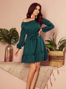 numoco Kleid mit Rüschen - grün Numoco DAISY
