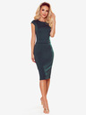 numoco Elegantes Midikleid mit Gürtel - grün Numoco TAMARA
