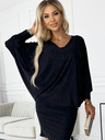 numoco Batwing-Kleid - schwarz mit Glitzer Numoco