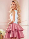numoco Zweifarbiges Kleid mit Spitzenausschnitt und Schaumstoff - dunkelrosa Numoco ZLATA
