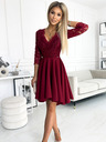 numoco Kleid mit längerem Rücken und Ausschnitt - burgunderrot Numoco NICOLLE