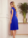 numoco Kurzärmeliges Kleid mit Falten - blau Numoco LILA