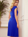 numoco Kurzärmeliges Kleid mit Falten - blau Numoco LILA