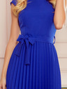numoco Kurzärmeliges Kleid mit Falten - blau Numoco LILA
