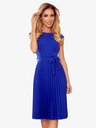 numoco Kurzärmeliges Kleid mit Falten - blau Numoco LILA