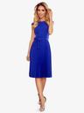 numoco Kurzärmeliges Kleid mit Falten - blau Numoco LILA