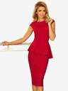 numoco Elegantes Midikleid mit Rüschen - rot Numoco