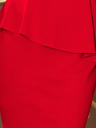 numoco Elegantes Midikleid mit Rüschen - rot Numoco