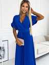 numoco Plissiertes Midikleid mit breitem Bund - blau Numoco FELICIA