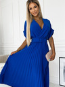 numoco Plissiertes Midikleid mit breitem Bund - blau Numoco FELICIA