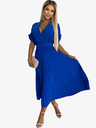 numoco Plissiertes Midikleid mit breitem Bund - blau Numoco FELICIA