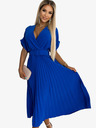 numoco Plissiertes Midikleid mit breitem Bund - blau Numoco FELICIA