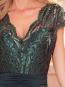 numoco Chiffonkleid mit Spitzenausschnitt - grün Numoco LINDA
