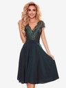 numoco Chiffonkleid mit Spitzenausschnitt - grün Numoco LINDA