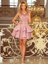 numoco Exklusives Kleid mit Spitzenausschnitt - fliederfarben Numoco CHARLOTTE