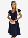 numoco Kleid mit Sweetheart-Ausschnitt und kurzen Ärmeln - dunkelblau Numoco MATILDE