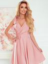 numoco Damenkleid mit herzförmigem Ausschnitt und Schleifen - puderrosa Numoco ROSALIA