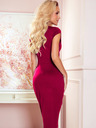 numoco Elegantes Midikleid mit Gürtel - burgunderrot Numoco TAMARA
