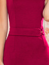 numoco Elegantes Midikleid mit Gürtel - burgunderrot Numoco TAMARA