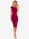 numoco Elegantes Midikleid mit Gürtel - burgunderrot Numoco TAMARA
