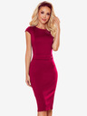 numoco Elegantes Midikleid mit Gürtel - burgunderrot Numoco TAMARA