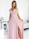 numoco Glitzerndes langes Kleid mit herzförmigem Ausschnitt - dirty pink Numoco CRYSTAL