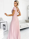 numoco Glitzerndes langes Kleid mit herzförmigem Ausschnitt - dirty pink Numoco CRYSTAL