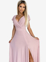 numoco Glitzerndes langes Kleid mit herzförmigem Ausschnitt - dirty pink Numoco CRYSTAL
