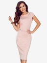 numoco Elegantes Midikleid mit Gürtel - schmutzigrosa Numoco TAMARA