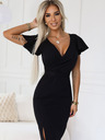 numoco Elegantes Kleid mit Taschenausschnitt – schwarz Numoco NINA