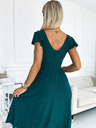 numoco Kleid mit Rundhalsausschnitt und kurzen Ärmeln - grün mit Glitzer Numoco MATILDE